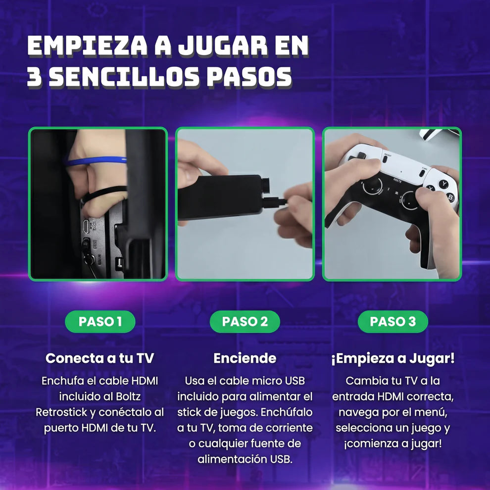 Game Stick 4K con 2 controles inalámbricos – M15 Pro™ [+40,000 juegos] 🎮🔥