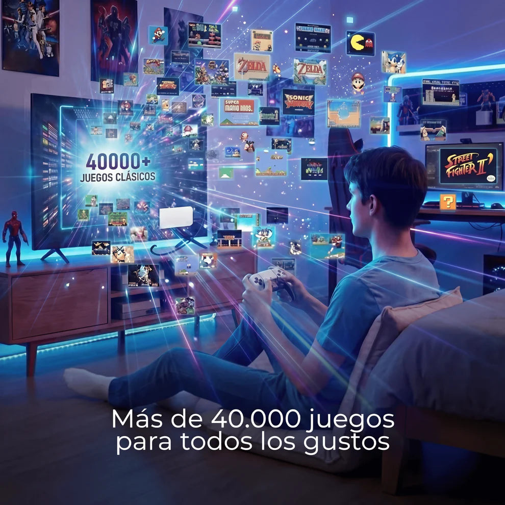 Game Stick 4K con 2 controles inalámbricos – M15 Pro™ [+40,000 juegos] 🎮🔥